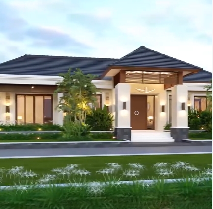 Villa Bali House 1 Floor Design